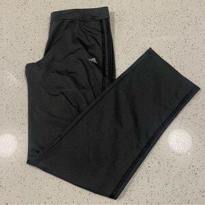 ADIDAS Gray w Black Side Stripes Climalite Track Sweatpants Size Medium